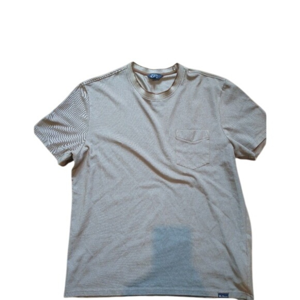 Ben Sherman The Original Brown Textured Knit Pocket Crew Neck T Shirt L